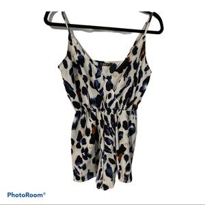 Multicolored leopard print romper